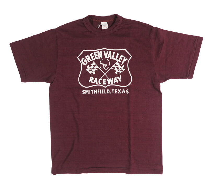 ウェアハウス WAREHOUSE ひび割れプリント 半袖 Tシャツ ”GREEN VALLEY” シャドーボーダー ローゲージ編み WH4601【2026年春夏新作】