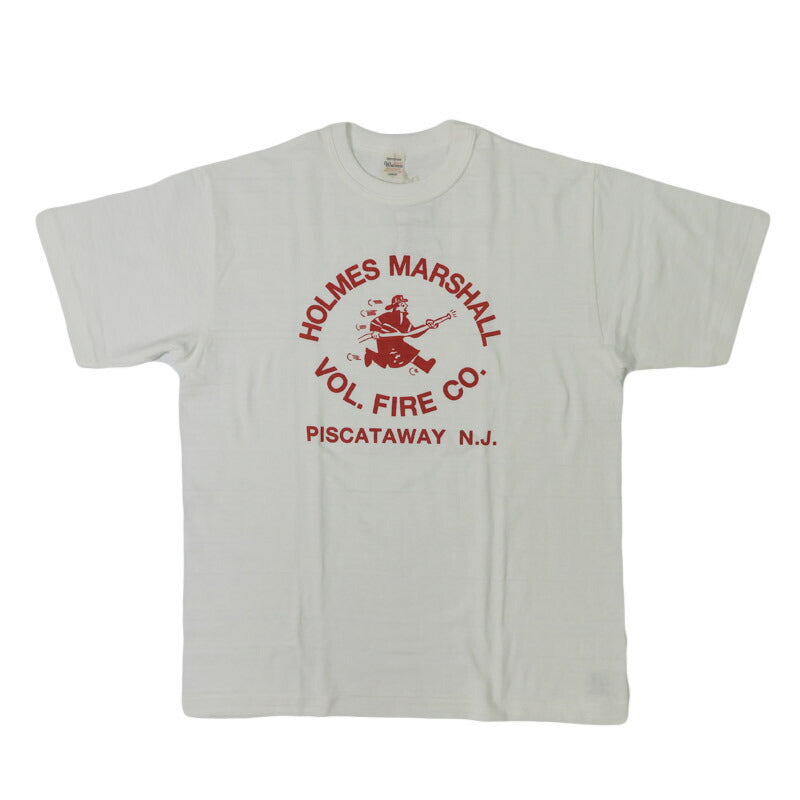 ウェアハウス WAREHOUSE プリント 半袖 Tシャツ HOLMES MARSHALL シャドーボーダー ローゲージ編み WH4601