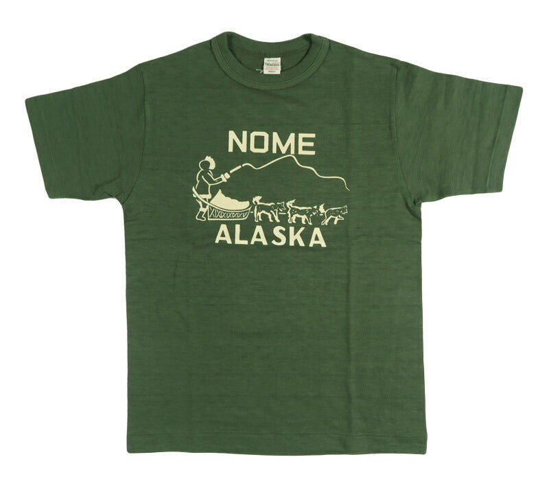 ウェアハウス WAREHOUSE フロッキープリント 半袖 Tシャツ ”NOME” シャドーボーダー ローゲージ編み WH4601【2026年春夏新作】