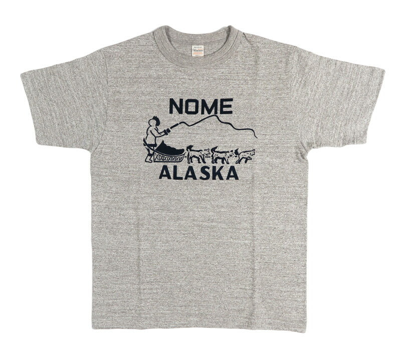 ウェアハウス WAREHOUSE フロッキープリント 半袖 Tシャツ ”NOME” シャドーボーダー ローゲージ編み WH4601【2026年春夏新作】