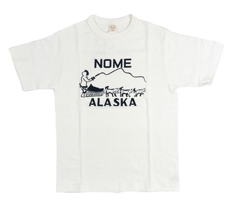 ウェアハウス WAREHOUSE フロッキープリント 半袖 Tシャツ ”NOME” シャドーボーダー ローゲージ編み WH4601【2026年春夏新作】