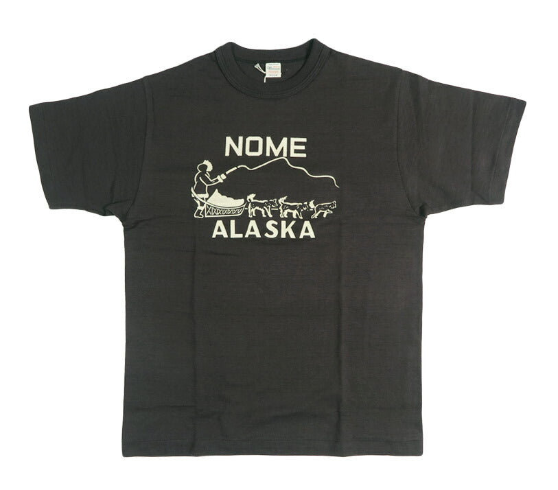 ウェアハウス WAREHOUSE フロッキープリント 半袖 Tシャツ ”NOME” シャドーボーダー ローゲージ編み WH4601【2026年春夏新作】