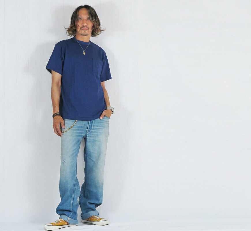 ウェアハウス WAREHOUSE Lot 4601-pocket 無地 半袖 ポケット Tシャツ 定番 シャドーボーダー ローゲージ編み 【2026年春夏新作】