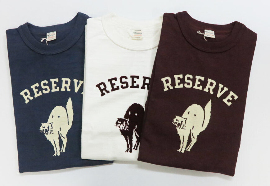 ウェアハウス WAREHOUSE フロッキープリント 半袖 Tシャツ RESERVE シャドーボーダー ローゲージ編み WH4601