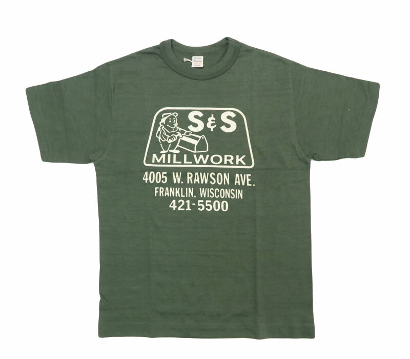 ウェアハウス WAREHOUSE フロッキープリント 半袖 Tシャツ S&S シャドーボーダー ローゲージ編み WH4601
