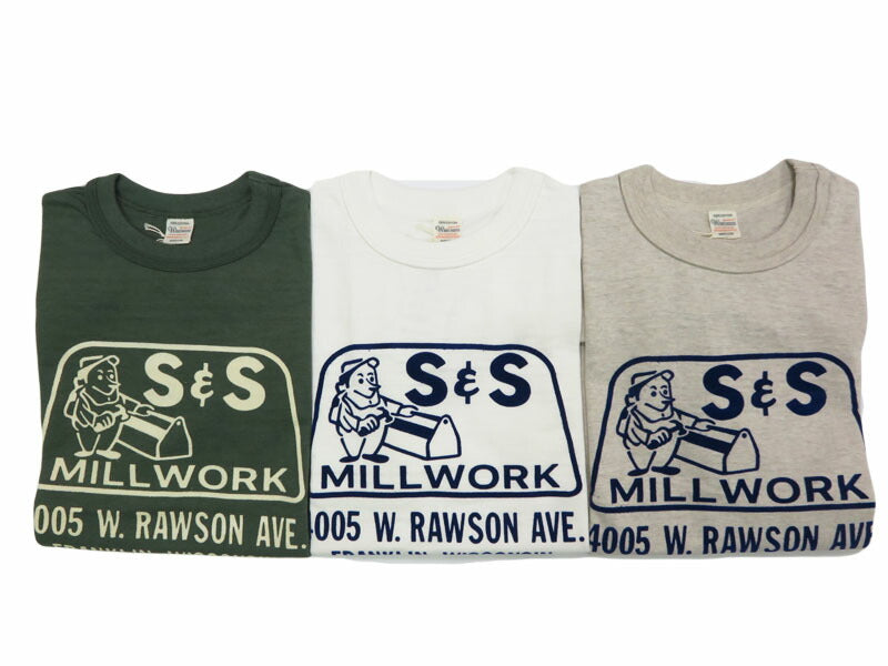 ウェアハウス WAREHOUSE フロッキープリント 半袖 Tシャツ S&S シャドーボーダー ローゲージ編み WH4601