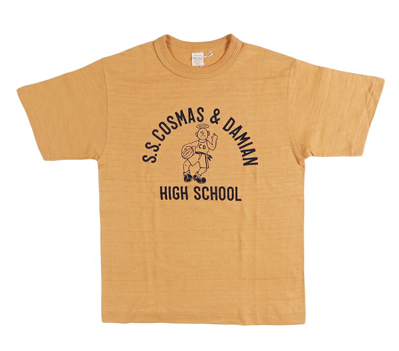 ウェアハウス WAREHOUSE 染み込みプリント 半袖 Tシャツ ”S.S.COSMAS&DAMIAN” シャドーボーダー ローゲージ編み WH4601【2026年春夏新作】