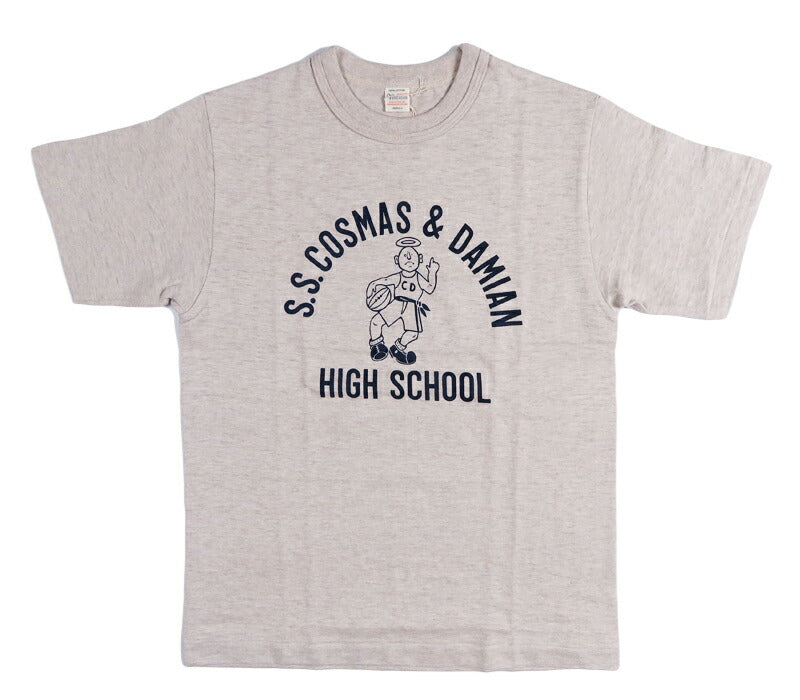 ウェアハウス WAREHOUSE 染み込みプリント 半袖 Tシャツ ”S.S.COSMAS&DAMIAN” シャドーボーダー ローゲージ編み WH4601【2026年春夏新作】