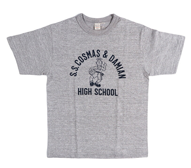 ウェアハウス WAREHOUSE 染み込みプリント 半袖 Tシャツ ”S.S.COSMAS&DAMIAN” シャドーボーダー ローゲージ編み WH4601【2026年春夏新作】