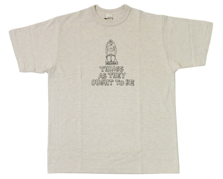 ウェアハウス WAREHOUSE × 花井 祐介 プリント 半袖 Tシャツ ビリケン THING AS THEY OUGHT TO BE シャドーボーダー ローゲージ編み WH4601