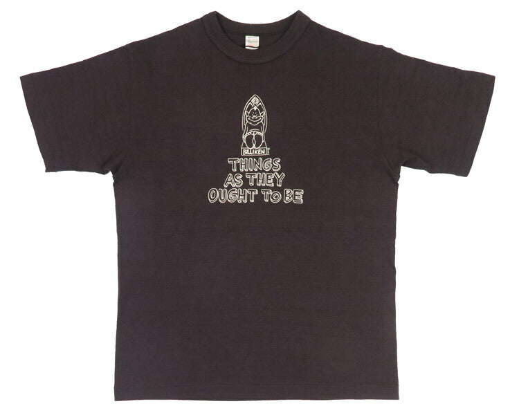 ウェアハウス WAREHOUSE × 花井 祐介 プリント 半袖 Tシャツ ビリケン THING AS THEY OUGHT TO BE シャドーボーダー ローゲージ編み WH4601