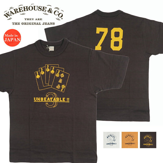 ウェアハウス WAREHOUSE  半袖 Tシャツ ”UNBEATABLE