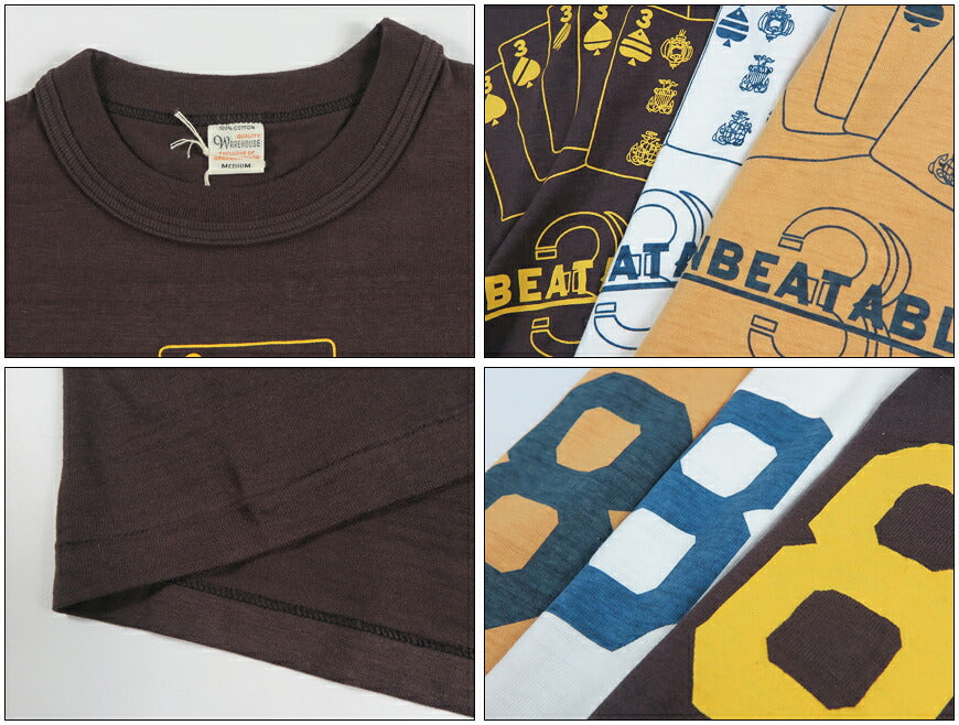 ウェアハウス WAREHOUSE  半袖 Tシャツ ”UNBEATABLE