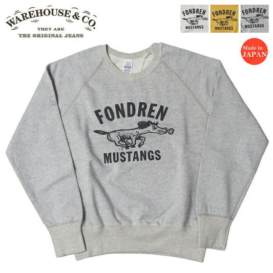 WAREHOUSE ronde hals sweat Lot.461 FONDREN tweedehands