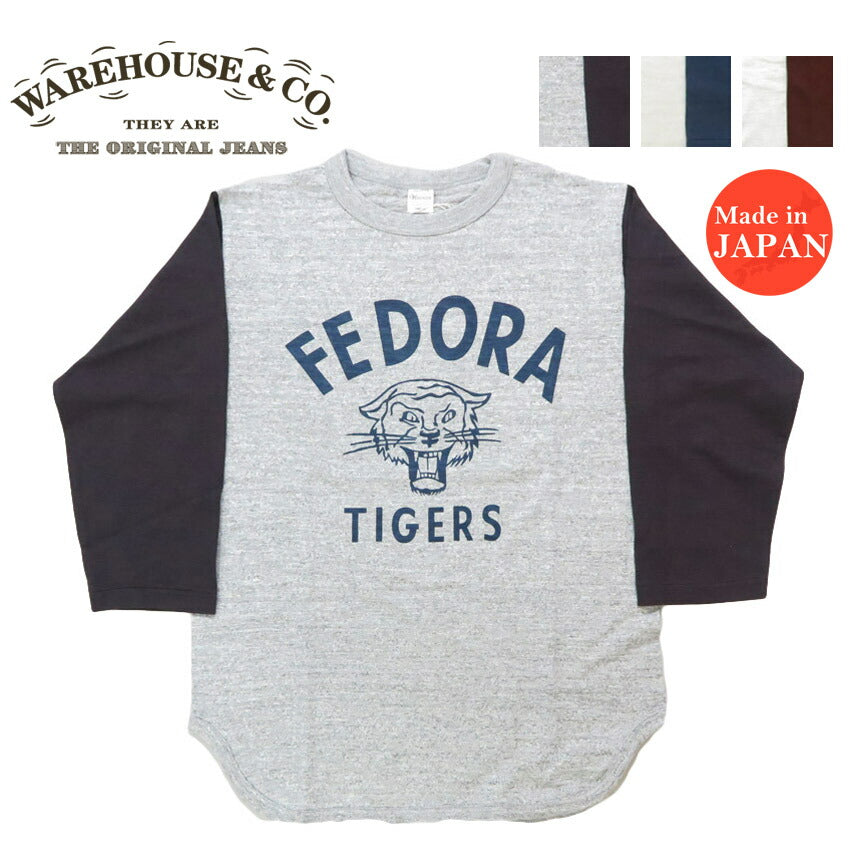ウェアハウス WAREHOUSE 7分袖 Tシャツ ベースボール FEDORA WH4800