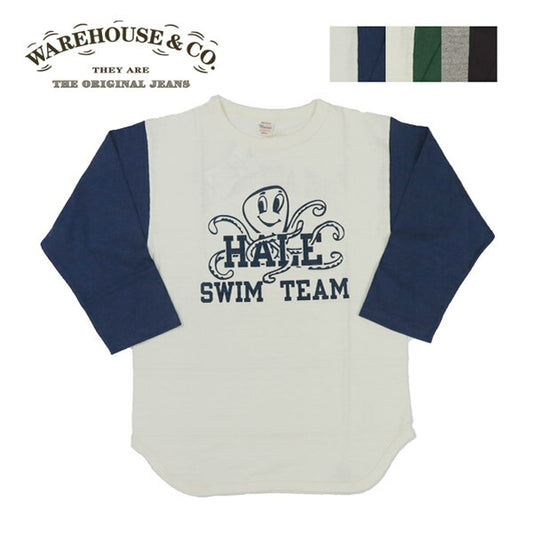 ウェアハウスWAREHOUSE7分袖TシャツベースボールSwimTeamWH4800【2025秋冬新作】