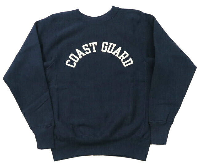 ウェアハウス WAREHOUSE 長袖 リバーススタイル クルーネック プリント スウェット トレーナー COAST GUARD WH483