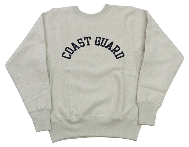 ウェアハウス WAREHOUSE 長袖 リバーススタイル クルーネック プリント スウェット トレーナー COAST GUARD WH483