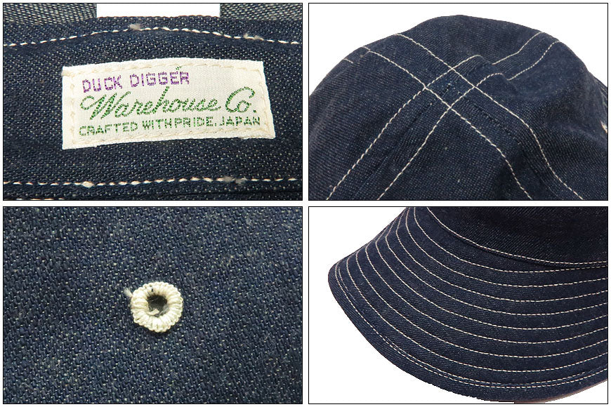 WAREHOUSE ウェアハウス デニム アーミー ハット ノンウォッシュ DENIM ARMY HAT OR ミリタリー WH5200 DUCK DIGGER 【2026年秋冬新作】