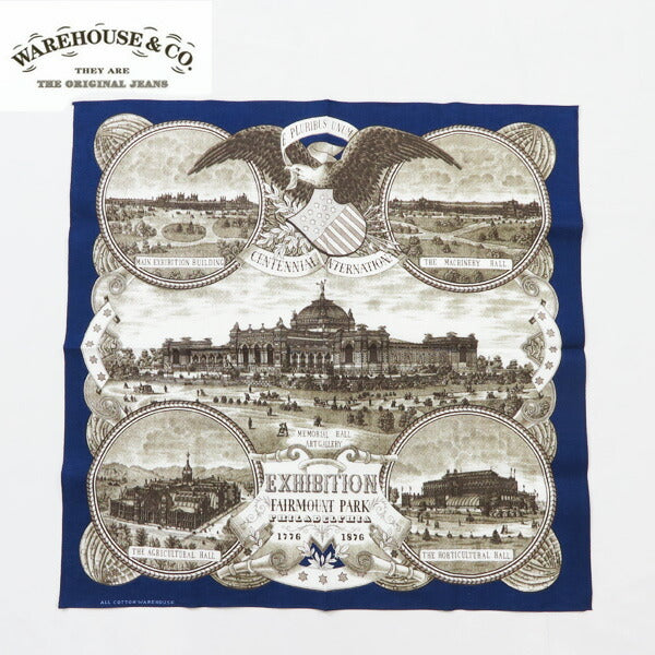 แวร์เฮาส์ WAREHOUSE แบนดานาเซลวิจ เมมโมเรียลฮอลล์ SELVEDGE BANDANA  MEMORIAL HALL  WH5246