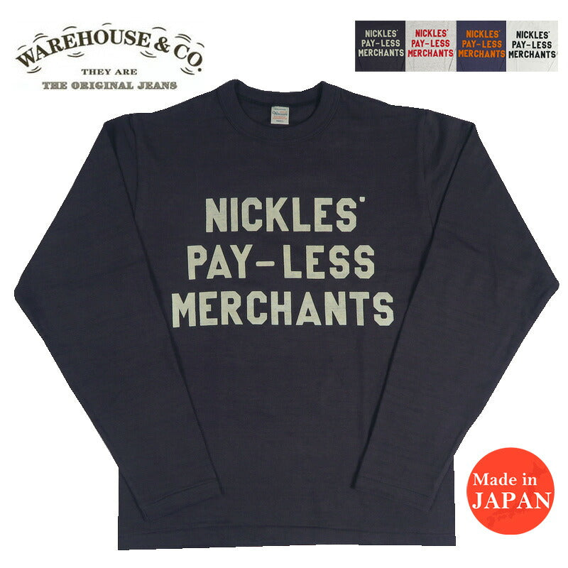 ウェアハウス WAREHOUSE 長袖 コットンLot 5906 長袖クルーネックT NICKLES 【2026年秋冬新作】