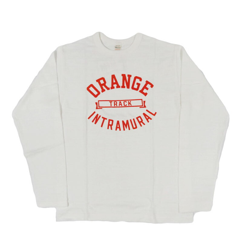 ウェアハウス WAREHOUSE 長袖 クルーネック Tシャツ プリント ORANGE INTRAMURAL  Lot.5906 【2026年春夏新作】