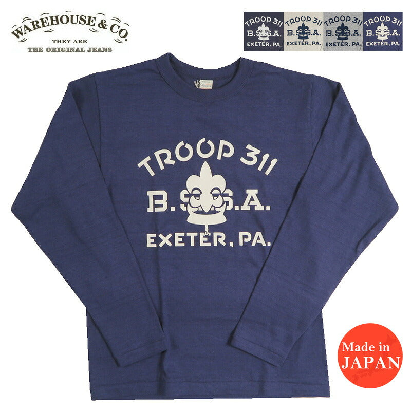 ウェアハウス WAREHOUSE 長袖 コットン Lot 5906 クルーネックT TROOP 311【2026年秋冬新作】