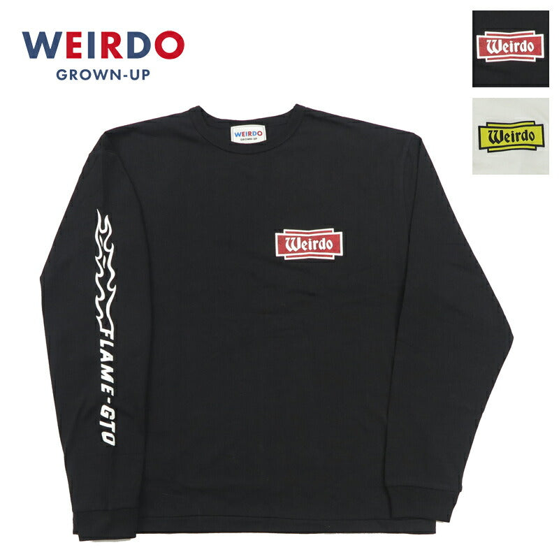 WEIRDO ウィアード Langarm Binderhals T-Shirt FLAME GLAD HAND グラッドハンド WRD-24-AW-12