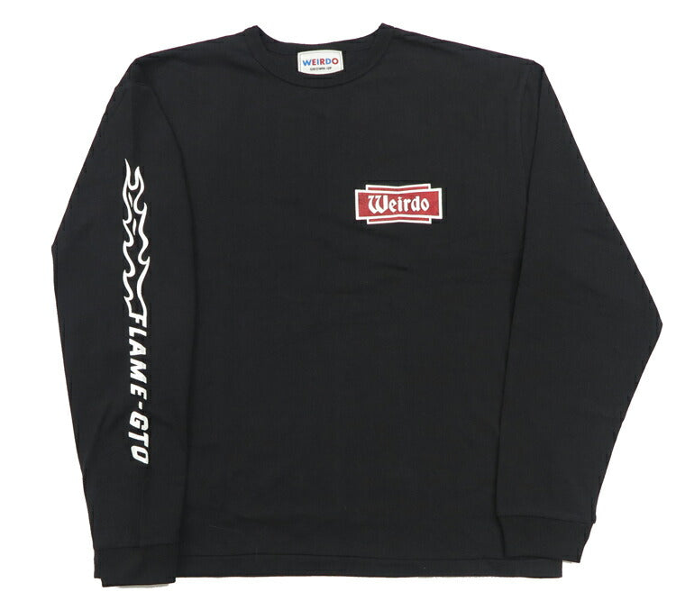 WEIRDO ウィアード Langarm Binderhals T-Shirt FLAME GLAD HAND グラッドハンド WRD-24-AW-12