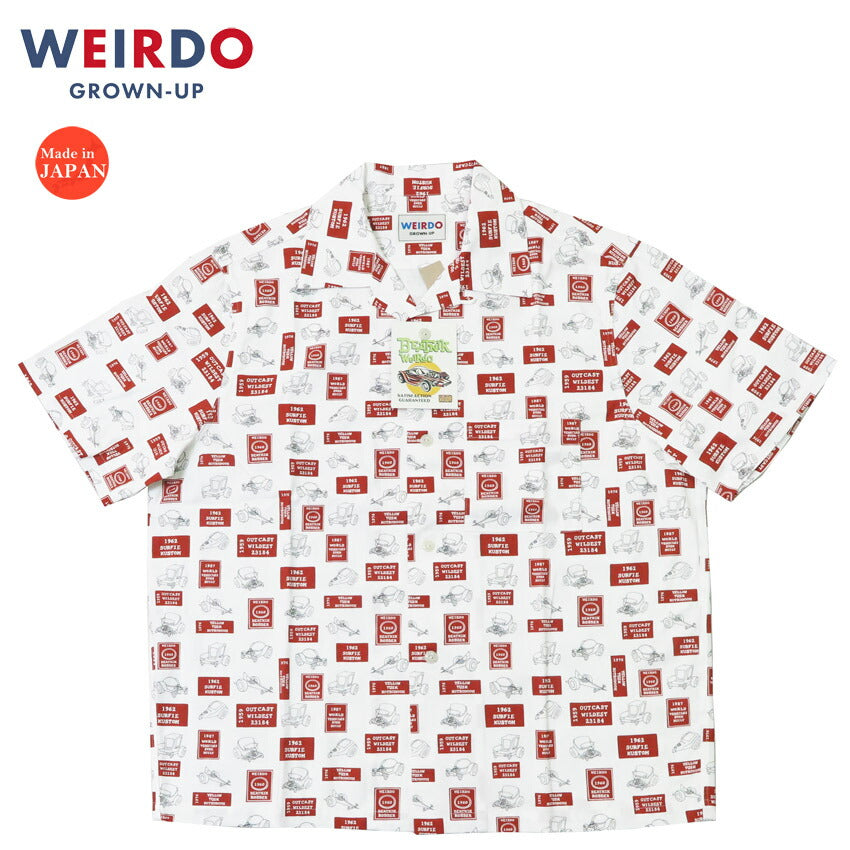 WEIRDO ウィアード Kurzarm Baumwoll-Oxford Arbeitshemd Big Daddy GLAD HAND グラッドハンド WRD5104