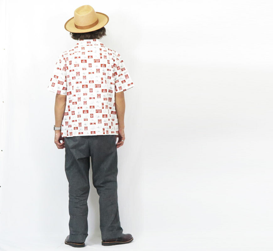 WEIRDO ウィアード Kurzarm Baumwoll-Oxford Arbeitshemd Big Daddy GLAD HAND グラッドハンド WRD5104