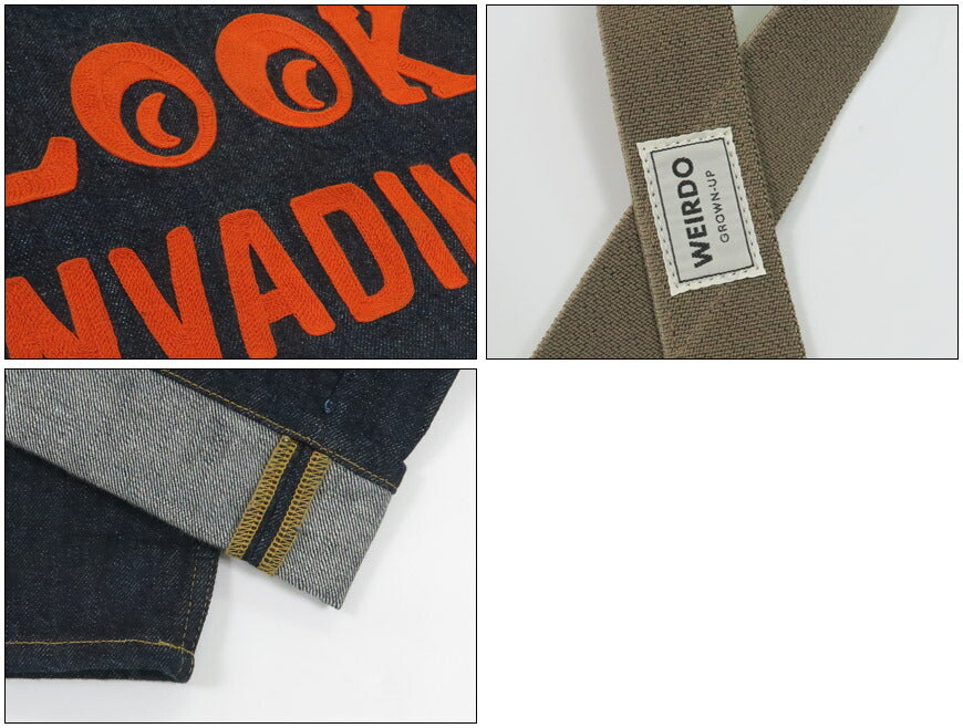 WEIRDO ウィアード Supergroße 48 Zoll Denim Pierrot Hose LOOK INVADING Jeans WRD5306 GLAD HAND グラッドハンド