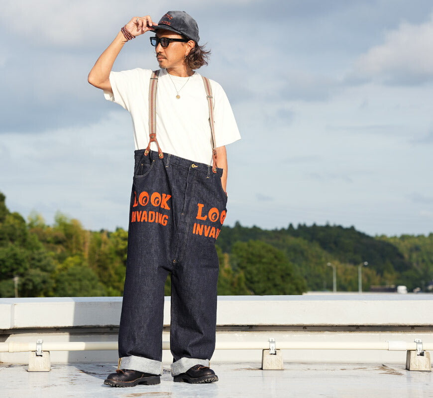 WEIRDO ウィアード Supergroße 48 Zoll Denim Pierrot Hose LOOK INVADING Jeans WRD5306 GLAD HAND グラッドハンド