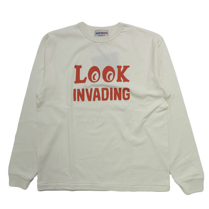 WEIRDO 위어드 글래드핸드 긴팔 크루넥 티셔츠 LOOK INVADING - L/S T-SHIRTS WRD5311
