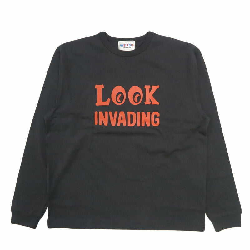 WEIRDO 위어드 글래드핸드 긴팔 크루넥 티셔츠 LOOK INVADING - L/S T-SHIRTS WRD5311