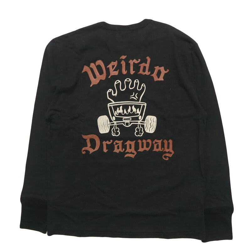 WEIRDO ウィアード 長袖 ヘンリーネック Tシャツ FLAME GLAD HAND グラッドハンド WRD5312