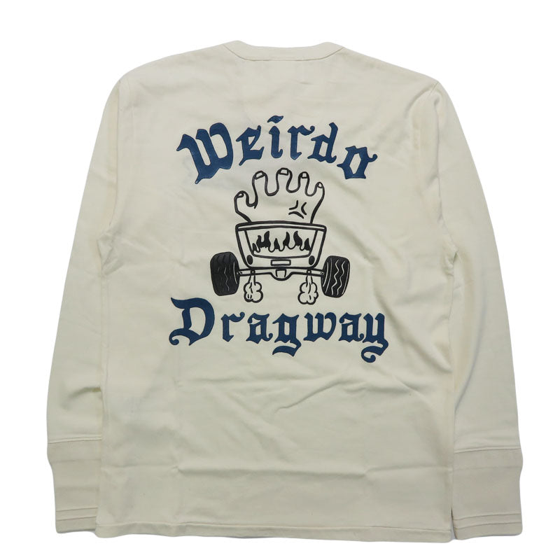 WEIRDO ウィアード 長袖 ヘンリーネック Tシャツ FLAME GLAD HAND グラッドハンド WRD5312