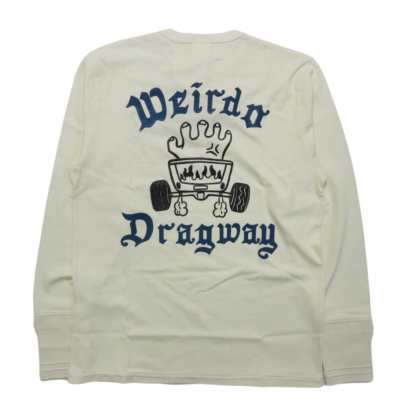 WEIRDO ウィアード 長袖 ヘンリーネック Tシャツ FLAME GLAD HAND グラッドハンド WRD5312