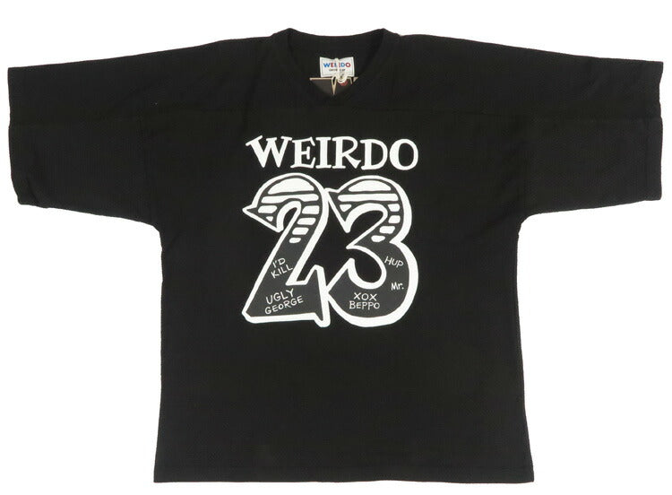 WEIRDO ウィアード Áo thun bóng bầu dục lưới cotton tay ngắn HEY HEY 23 GLAD HAND グラッドハンド WRD6122 【2026年春夏新作】