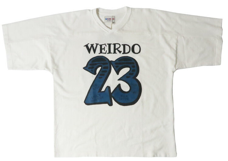 WEIRDO ウィアード Áo thun bóng bầu dục lưới cotton tay ngắn HEY HEY 23 GLAD HAND グラッドハンド WRD6122 【2026年春夏新作】