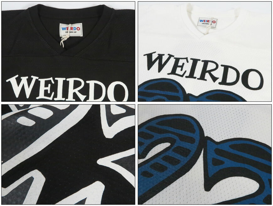 WEIRDO ウィアード Áo thun bóng bầu dục lưới cotton tay ngắn HEY HEY 23 GLAD HAND グラッドハンド WRD6122 【2026年春夏新作】