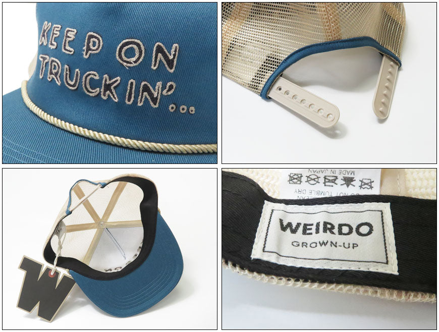 วีร์โด WEIRDO หมวกแทรคเกอร์ KEEP ON TRUCKIN TRUCKER CAP หมวก แบรนด์ GLADHAND WRD61G02 【คอลเลกชันฤดูใบไม้ผลิ/ฤดูร้อน 2026】