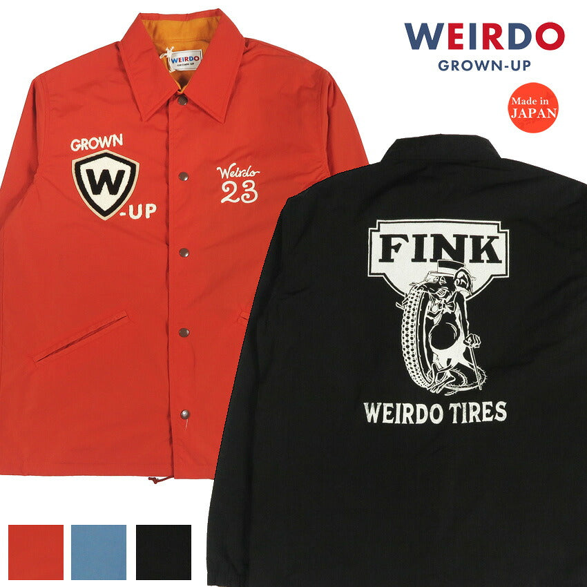 WEIRDO ウィアード サガラ刺繍/チェーン刺繍 コーチジャケット WRD FINKナイロン ウインドブレーカー GLAD HAND グラッドハンド WRD6303 【2026年秋冬新作】