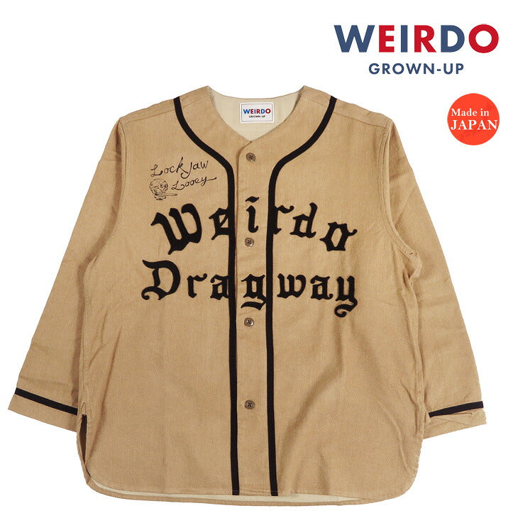 WEIRDO ウィアード 七分袖 ベースボールシャツ DRAGWAY GLAD HAND グラッドハンド WRD6310 【2026年秋冬新作】