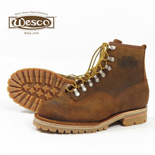 WESCO ウエスコ รองเท้าบูทเดินป่าญี่ปุ่นรุ่นลิมิเต็ด ZIGZAG สีซินนามอนเดสเปอราโด หนังแว็กซ์ #100 พื้น Vibram Honey