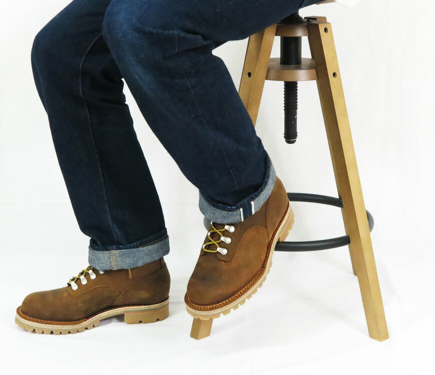 WESCO ウエスコ รองเท้าบูทเดินป่าญี่ปุ่นรุ่นลิมิเต็ด ZIGZAG สีซินนามอนเดสเปอราโด หนังแว็กซ์ #100 พื้น Vibram Honey