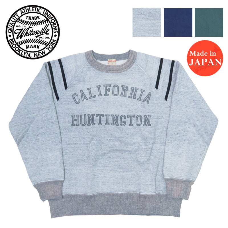 WHITES VILLE ホワイツビル スウェット トレーナー クルーネック ラグランスリーブ "CALIFORNIA HUNTINGTON" WV69396