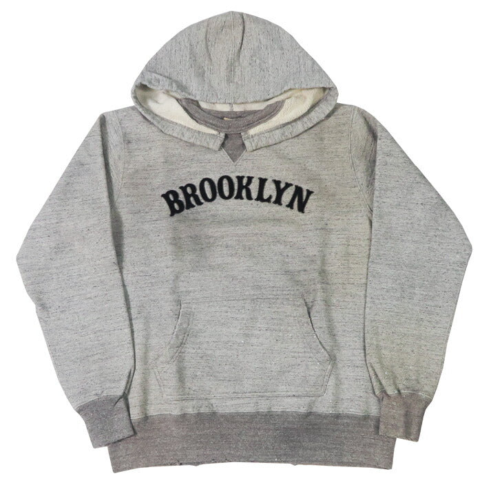 WHITES VILLE ホワイツビル 後付けフード プルオーバー スウェット パーカー ユーズド加工モデル フェルトワッペン BROOKLYN WV69583