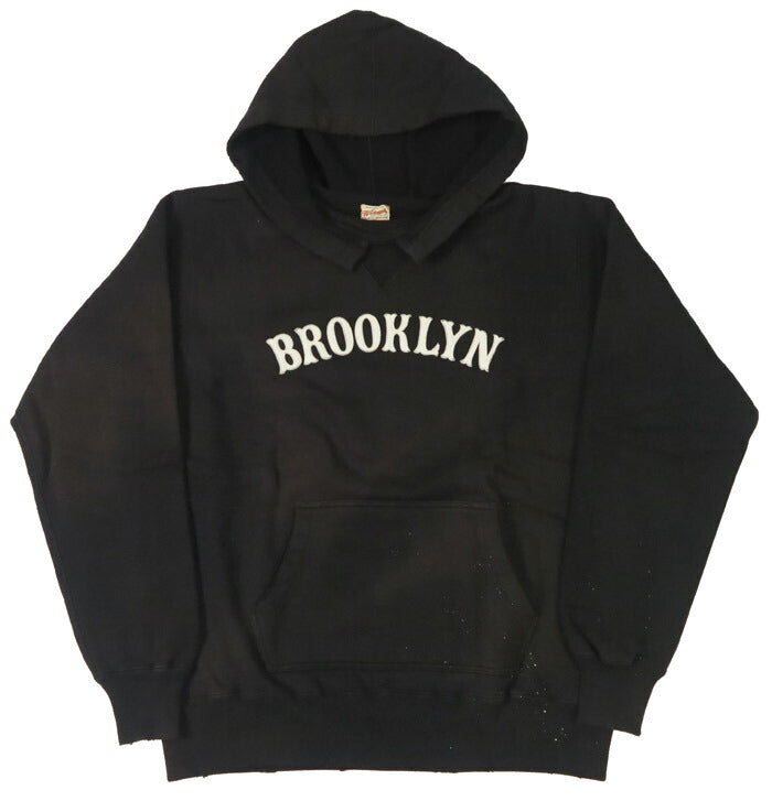 WHITES VILLE ホワイツビル 後付けフード プルオーバー スウェット パーカー ユーズド加工モデル フェルトワッペン BROOKLYN WV69583