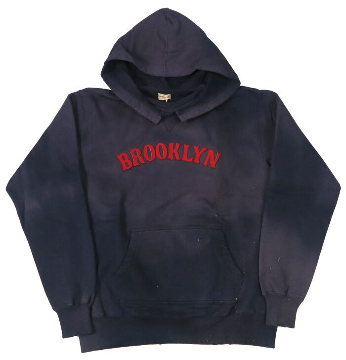 WHITES VILLE ホワイツビル 後付けフード プルオーバー スウェット パーカー ユーズド加工モデル フェルトワッペン BROOKLYN WV69583